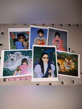 Vintage Margaret Keane Hawaii Art Cards Bundle Lot
